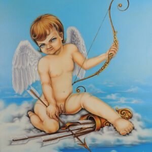 Naughty Cupid Oil Painting by Yelizabet